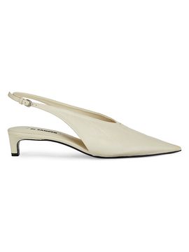 Jil Sander Women's 40MM Leather Slingback Pumps