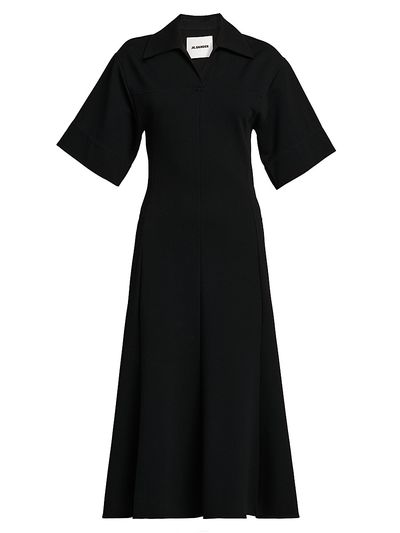 Jil Sander Women's Crepe A-Line Midi-Dress
