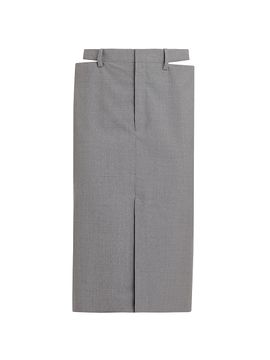 Jil Sander Women's Cut-Out Wool Pencil Skirt