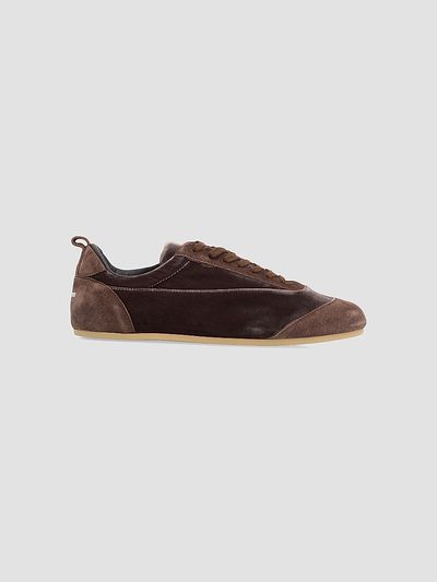 Jil Sander Women's Etage Velvet & Suede Low-Top Sneakers