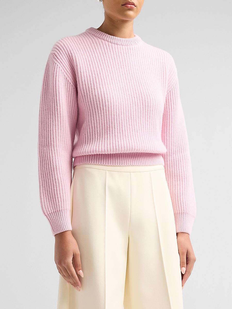 JIL SANDER ジルサンダー 19AW ストライプバンドカラーシャツ JSPP604305 WP245010 ピンク 38 Jil Sander - Women's Fisherman Knit Wool Sweater