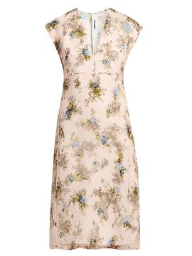 Jil Sander Women's Floral Silk Crepe Dress