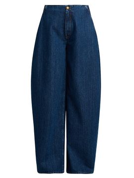 Jil Sander Women's Oversized Denim Barrel-Leg Trousers