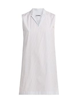 Jil Sander Women's Pinstriped Cotton Poplin Minidress