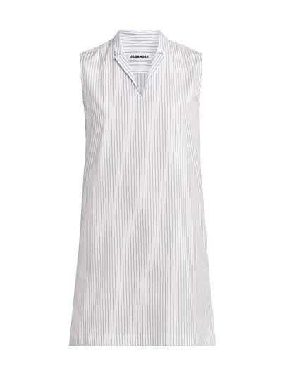 Jil Sander Women's Pinstriped Cotton Poplin Minidress