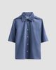 Jil Sander Women's Pleated Collar Cotton Shirt - 6