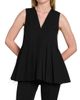 Jil Sander Women's Pleated Wool V-Neck Sleeveless Top - 3