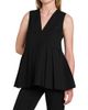 Jil Sander Women's Pleated Wool V-Neck Sleeveless Top - 4