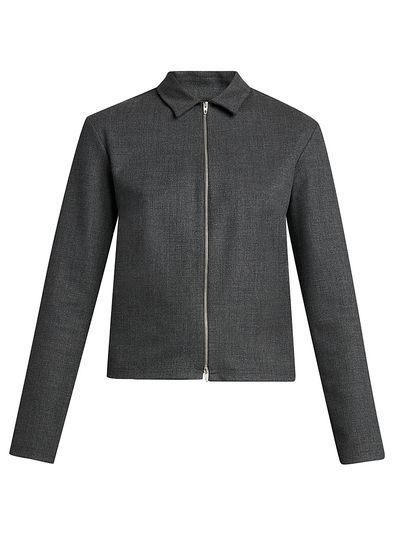 Jil Sander Women's Stretch-Wool Zip-Front Shirt