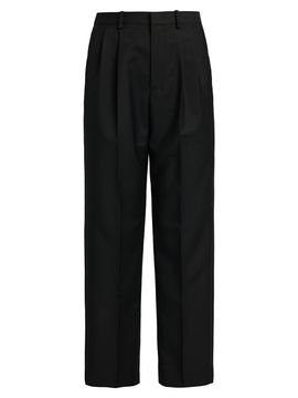 Jil Sander Women's Wool-Mohair Canvas Pleated Trousers