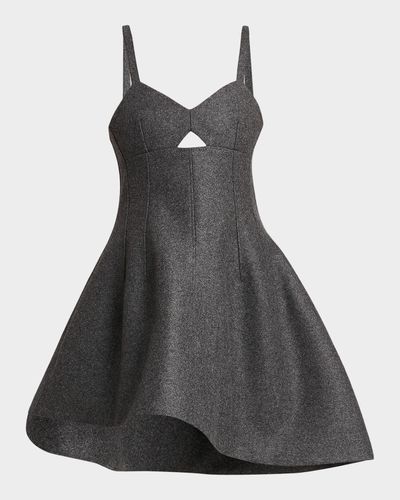 Jil Sander Wool Melange Fit-&-Flare Mini Dress