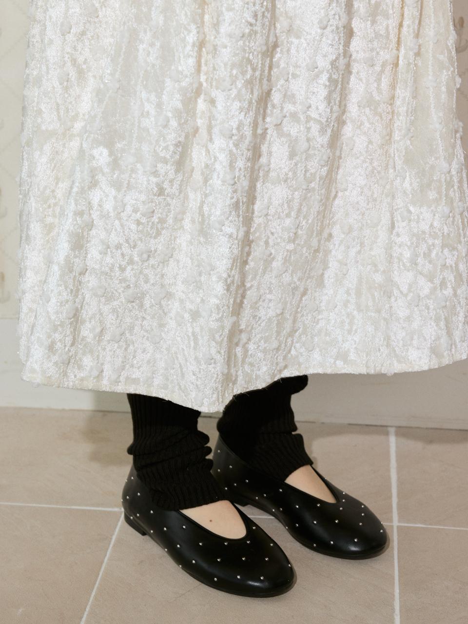 JILL BY JILLSTUART GLIN Studded Flat Ballet (JLSO5E105BK)