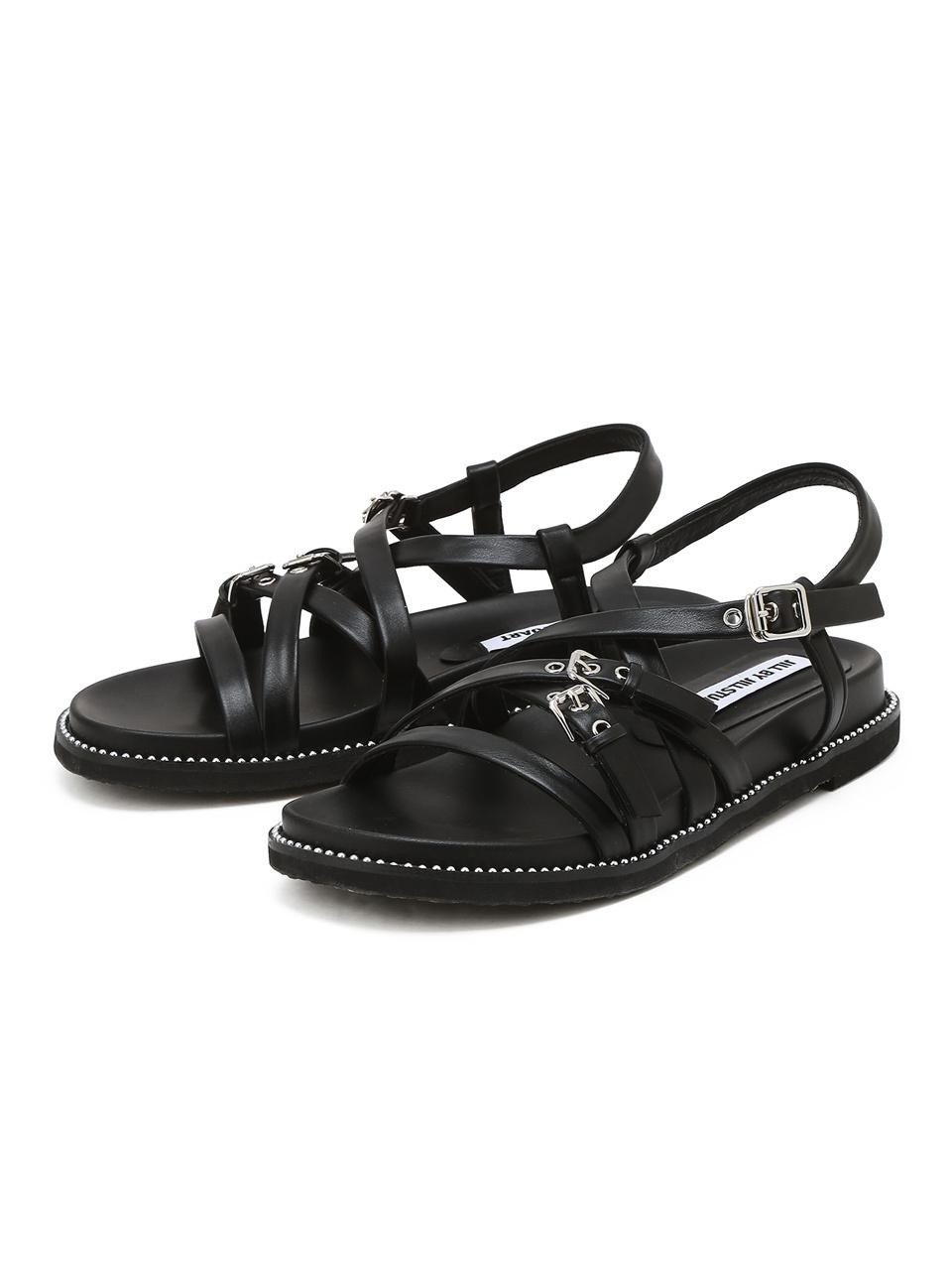 JILL BY JILLSTUART HALLIE Studded Welt Point Sandals [Black] (JLSO5E680BK)