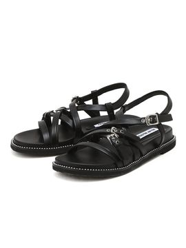 JILL BY JILLSTUART HALLIE Studded Welt Point Sandals [Black] (JLSO5E680BK)