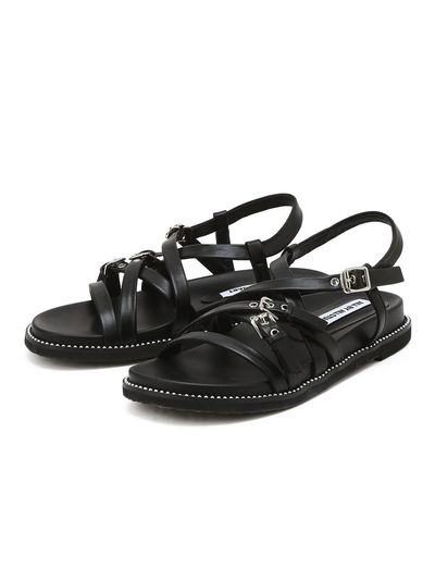 JILL BY JILLSTUART HALLIE Studded Welt Point Sandals [Black] (JLSO5E680BK)