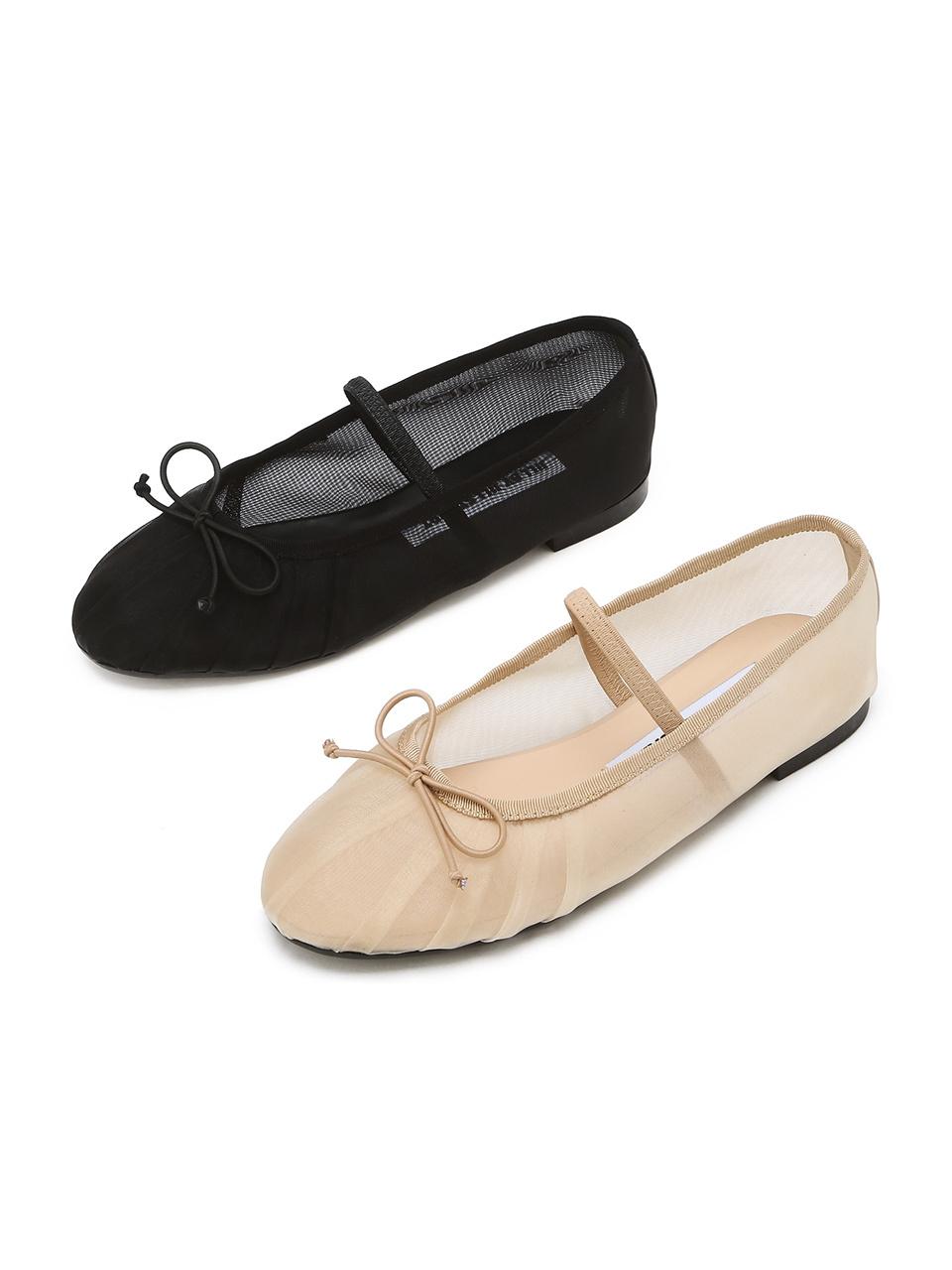 JILL BY JILLSTUART HOLY Mesh Ribbon Mary Jane Ballet [2 COLORS] (JLSO5E690BK)