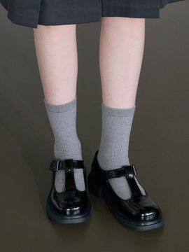 JILL BY JILLSTUART [Joy] Black Light weight T - Strap Loafer