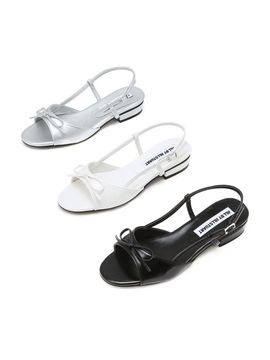 JILL BY JILLSTUART Ribbon Slingback Sandal (JLSO5E330BK)
