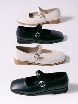 JILL BY JILLSTUART Square Mary Jane Flat Shoes