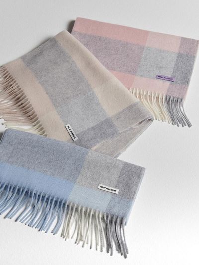 JILL BY JILLSTUART wool cashmere blend checkered muffler 3 COLORS (JL