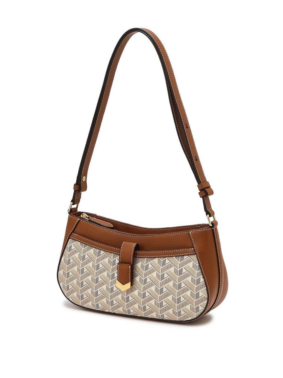 JILLSTUART Beige V Decorated Shoulder and Cross Bag