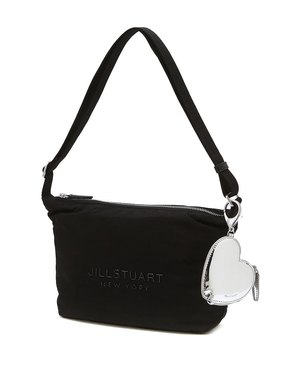 JILLSTUART Black Nylon Hobo Type Shoulder and Cross Bag S