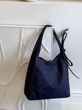 JILLSTUART Dark denim ribbon point big shoulder bag