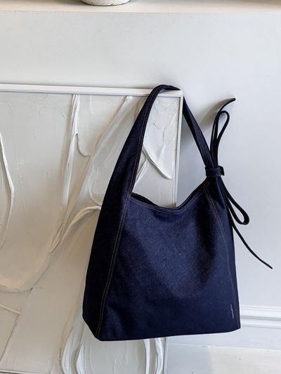 JILLSTUART Dark denim ribbon point big shoulder bag