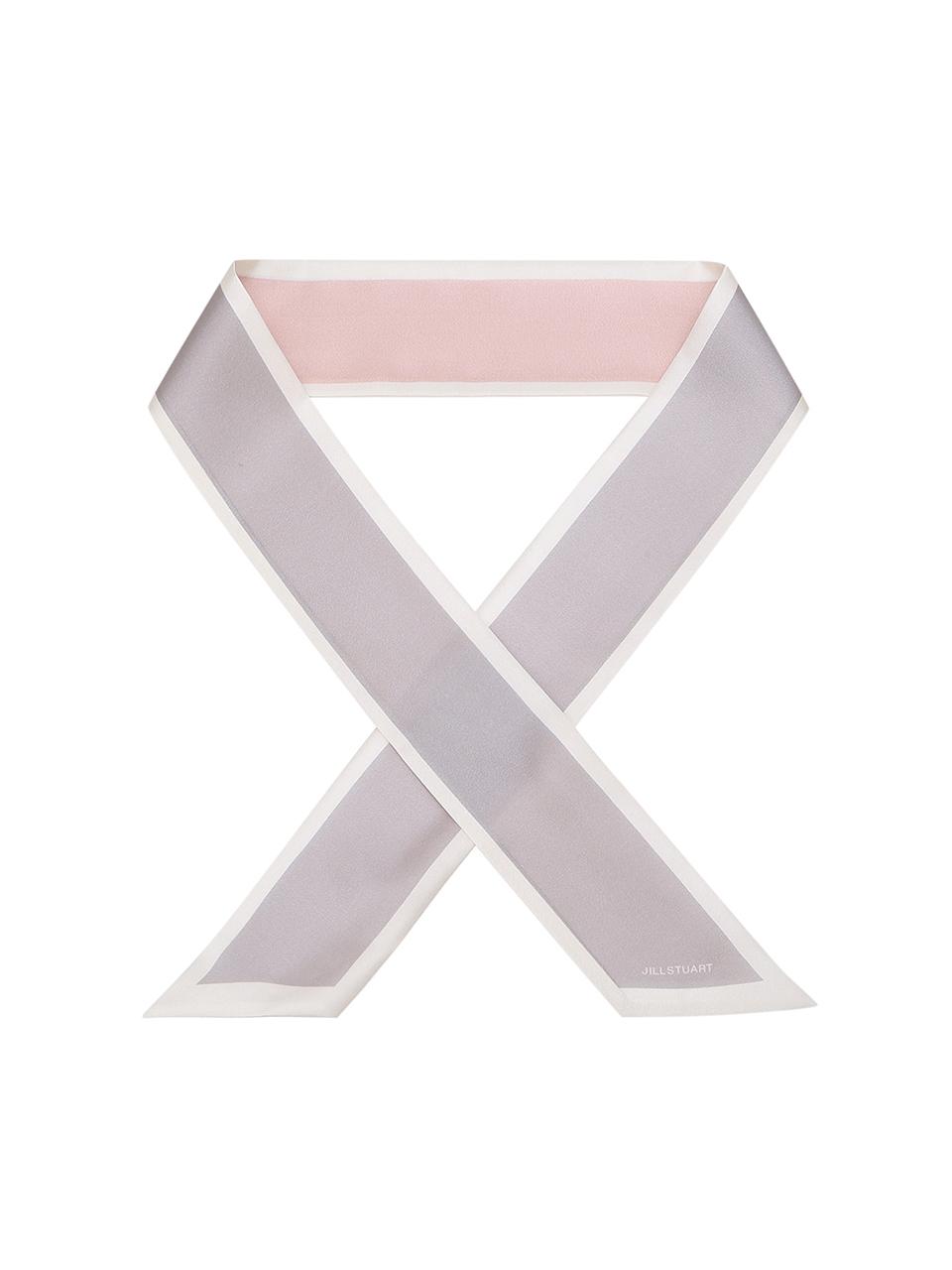 JILLSTUART Double-Color Long Twilly Silk Scarf