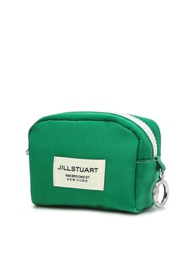 JILLSTUART Green Logo Point Nylon Multi Pouch JAHO4F