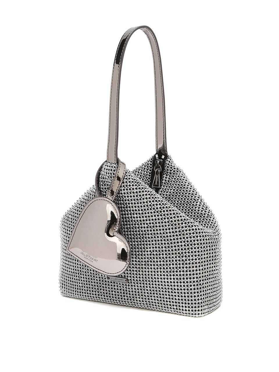 JILLSTUART Heart Stella Cubic Heart Charm Tote Bag (JABA5E472BK) [Black]