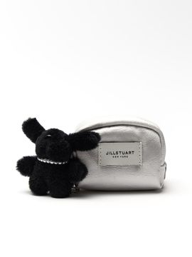 JILLSTUART Multi-pouch Mini Fur Keyring Charm Pouch [Silver] (JAHO5E331SV)