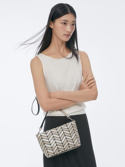 JILLSTUART [Musebag] Beige Multi-Color Cross and Clutch Bag