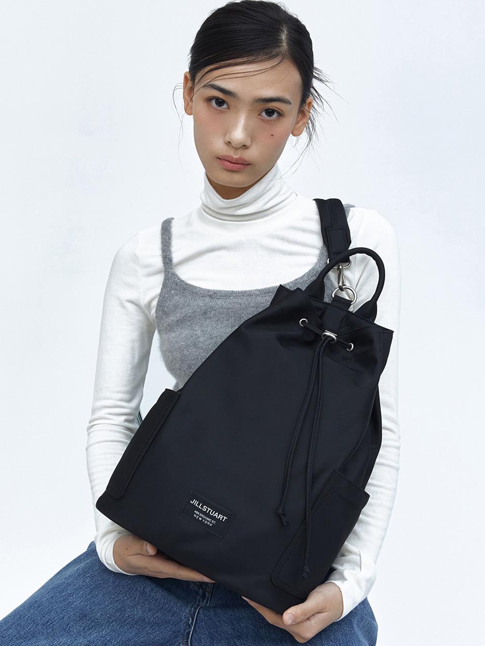 JILLSTUART Recycling Nylon Backpack & Sling bag_Black