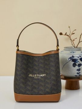 JILLSTUART Rosella Pattern Bucket Bag M_Brown
