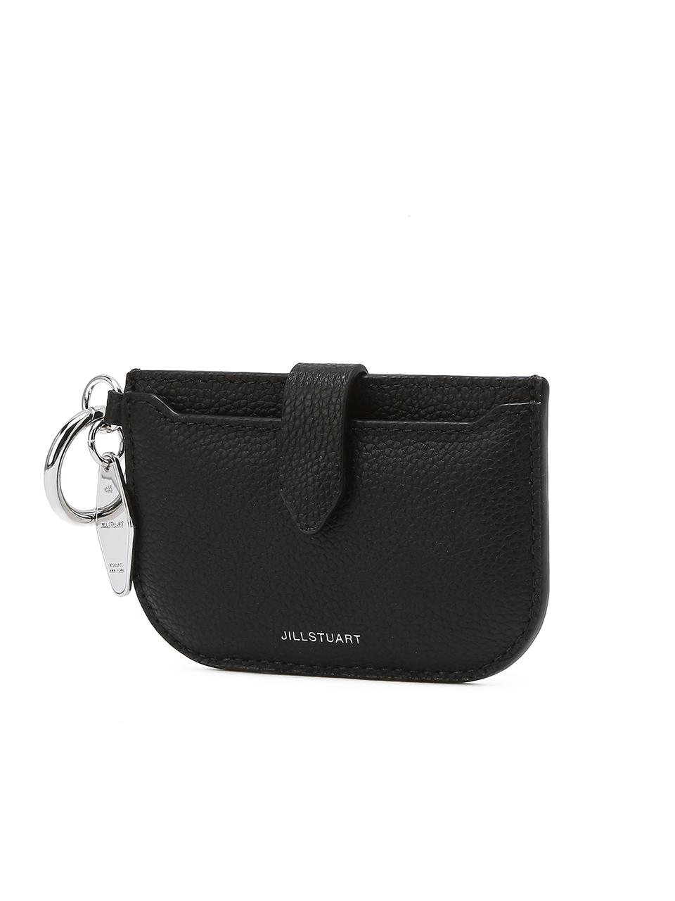 JILLSTUART solid cowhide leather card wallet charm ornament [Black] (JAHO5E220BK)