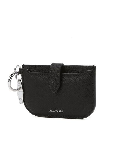 JILLSTUART solid cowhide leather card wallet charm ornament [Black] (JAHO5E220BK)