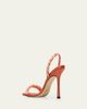 Jimmy Choo 100mm Jenn Flower-Embellished Satin Sandals - 2