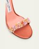 Jimmy Choo 100mm Jenn Flower-Embellished Satin Sandals - 3