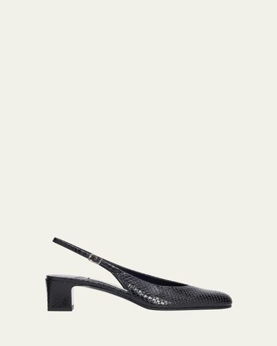 Jimmy Choo 45mm Eyla Embossed Leather Slingback Pumps