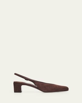 Jimmy Choo 45mm Eyla Suede Slingback Pumps