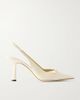 JIMMY CHOO Amita 85 embellished patent-leather slingback pumps - 1
