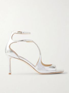 JIMMY CHOO Azia 75 metallic textured-leather sandals