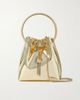JIMMY CHOO Bon Bon metallic mirrored-leather bucket bag - 1