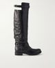 JIMMY CHOO Buckle-detailed leather knee boots - 1