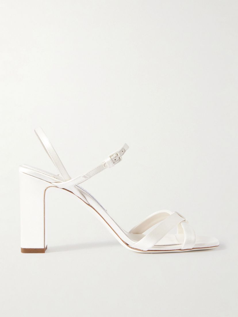 JIMMY CHOO Elsy 85 satin slingback sandals