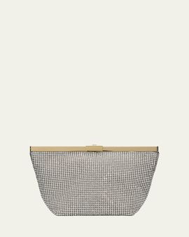 Jimmy Choo Ganache Crystal Mesh Clutch Bag