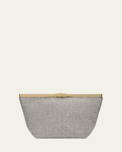 Jimmy Choo Ganache Crystal Mesh Clutch Bag