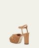 Jimmy Choo Heloise 80mm Suede Platform Sandals - 4