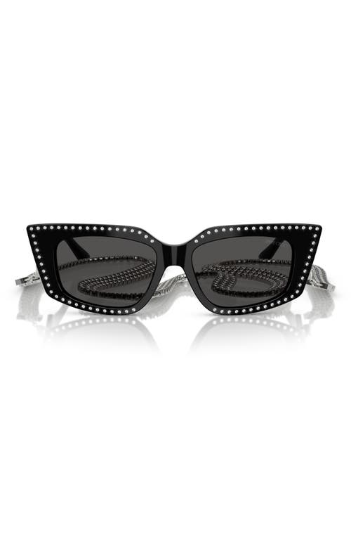Jimmy Choo Jimmy Choo 52mm Cat Eye Sunglasses with Embellished Chain